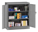 36"W x 18"D x 42"H Counter High Knocked-Down Storage Cabinet, 2 Adj. shelves, w/Raised Bottom - First Tool & Supply