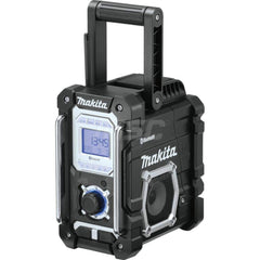 Job Site Radios; Type: Cordless Bluetooth Job Site Radio; Height (Decimal Inch): 11.625; Width (Decimal Inch): 6.3750; Depth (Decimal Inch): 10.375; Power: Battery; Display Type: Backlit LCD; Includes: (1) AC Adapter (SE00000458); (2) AA Battery for Clock