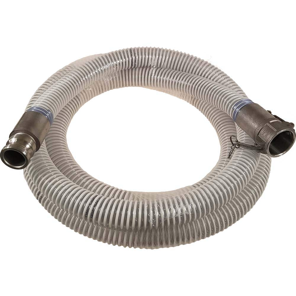 Kuriyama of America - Food & Beverage Hose; Inside Diameter (Inch): 2 ; Outside Diameter (Decimal Inch): 2.4000 ; Length (Feet): 10 ; Bend Radius (Inch): 4 ; Maximum Working Pressure (psi): 40.000 ; Vacuum Rating: 28 In. Hg; 24 In. Hg - Exact Industrial Supply