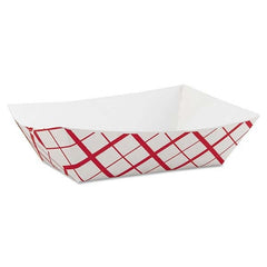 SCT - Paper Food Baskets, 3lb, Red/White, 500/Carton - First Tool & Supply