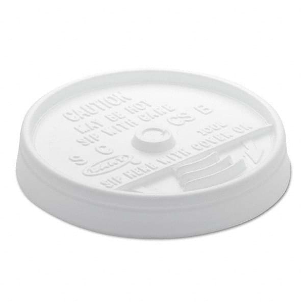 DART - Sip Thru Lids For 10, 12 oz Foam Cups, Plastic, White, 1000/Carton - First Tool & Supply