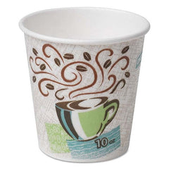 Dixie - PerfecTouch Paper Hot Cups, 10 oz, Coffee Haze, 1000/Carton - First Tool & Supply