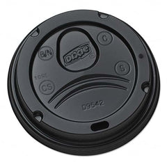 Dixie - Drink-Thru Lids for 10-20 oz Cups, Plastic, Black - First Tool & Supply