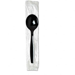 Dixie - Individually Wrapped Spoons, Plastic, Black, 1000/Carton - First Tool & Supply