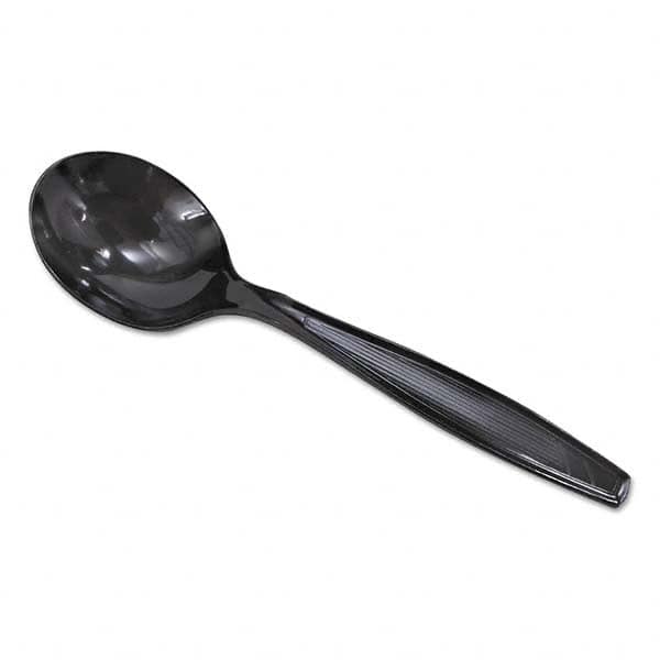 Dixie - Plastic Cutlery, Heavyweight Soup Spoons, 5 3/4", Black, 1000/Carton - First Tool & Supply