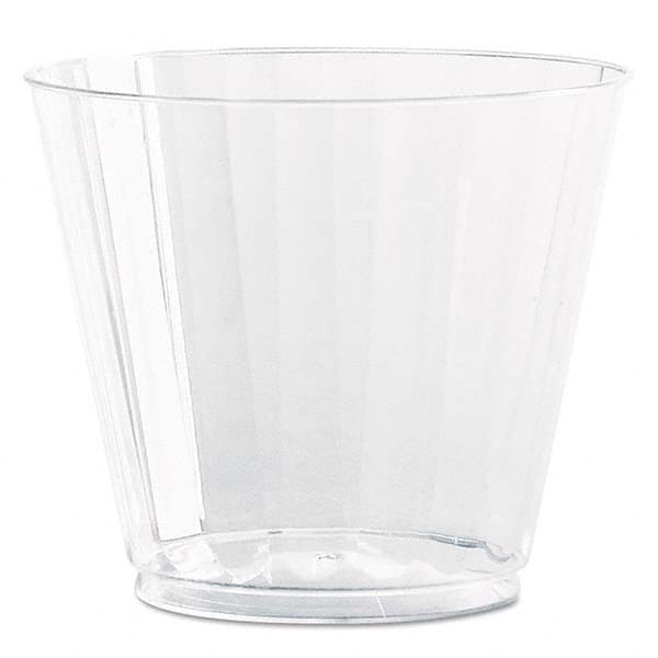 WNA - Classic Crystal Plastic Tumblers, 9 oz, Clear, Fluted, Squat, 12/Pack - First Tool & Supply