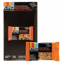 KIND - Snacks, Cookies, Candy & Gum Breakroom Accessory Type: Granola Bars Breakroom Accessory Description: Healthy Grains Bar, Peanut Butter Dark Chocolate, 1.2 oz, 12/Box - First Tool & Supply