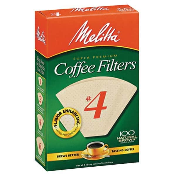 Melitta - Coffee, Tea & Accessories Breakroom Accessory Type: Coffee Filters For Use With: Cone Style Electric Coffeemakers - First Tool & Supply