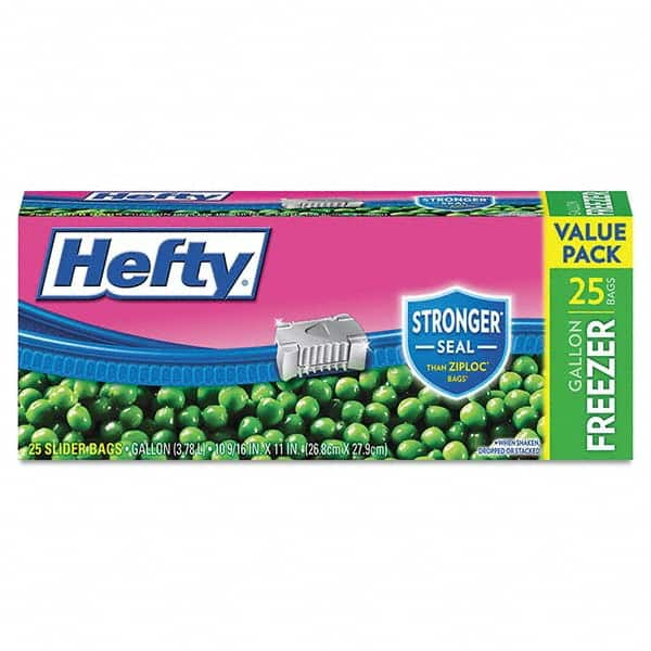 Hefty - Reclosable Food & Sandwich Bags Volume Capacity: 1 Gal. Width (Inch): 10.560 - First Tool & Supply