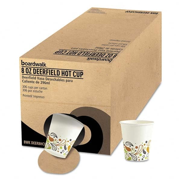 Boardwalk - Convenience Pack Paper Hot Cups, 8 oz, Deerfield Print, 306/Carton - First Tool & Supply