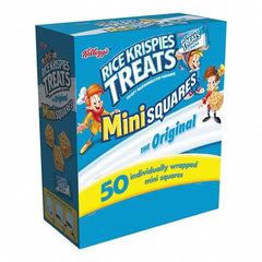 Kellogg's - Snacks, Cookies, Candy & Gum Breakroom Accessory Type: Snack Breakroom Accessory Description: Rice Krispies Treats, Mini Squares, 0.39 oz, 50/Box - First Tool & Supply