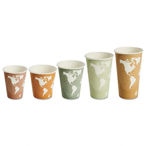 ECO PRODUCTS - World Art Renewable/Compostable Hot Cups, 8 oz, Plum, 50/Pack - First Tool & Supply