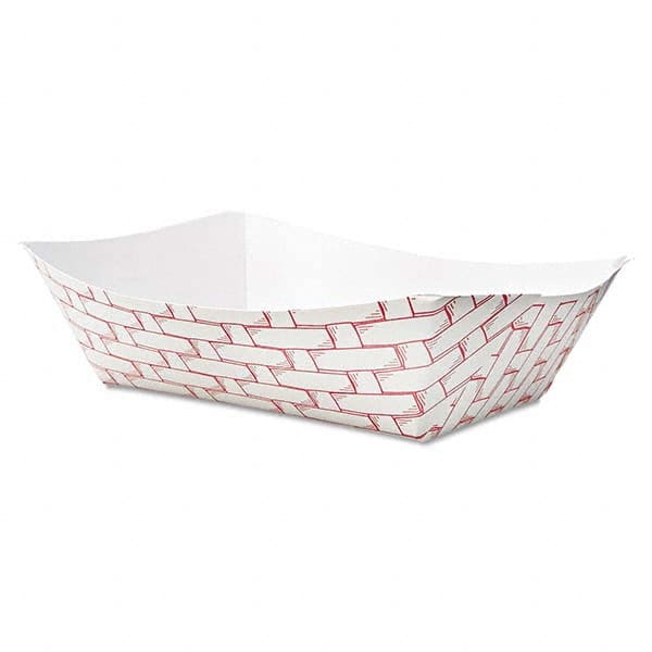 Boardwalk - Paper Food Baskets, 3lb Capacity, Red/White, 500/Carton - First Tool & Supply