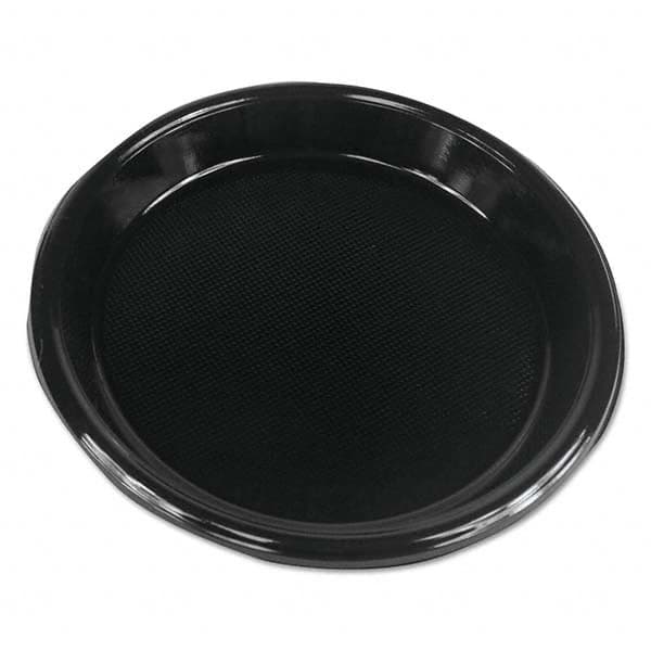 Boardwalk - Hi-Impact Plastic Dinnerware, Plate, 10" Diam, Black, 500/Carton - First Tool & Supply