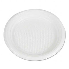 Boardwalk - Hi-Impact Plastic Dinnerware, Plate, 6" Diam, White, 1000/Carton - First Tool & Supply