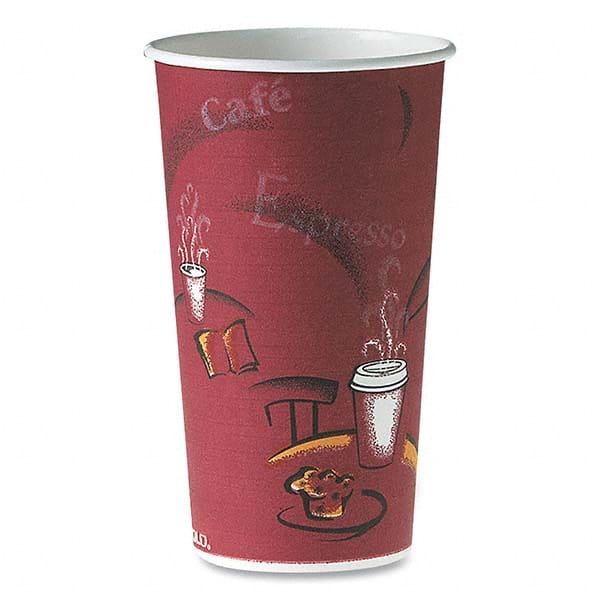 DART - Polycoated Hot Paper Cups, 20 oz, Bistro Design, 600/Carton - First Tool & Supply