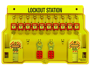 Padllock Wall Station - 22 x 22 x 1-3/4''-With (20) Xenoy Padlocks - First Tool & Supply
