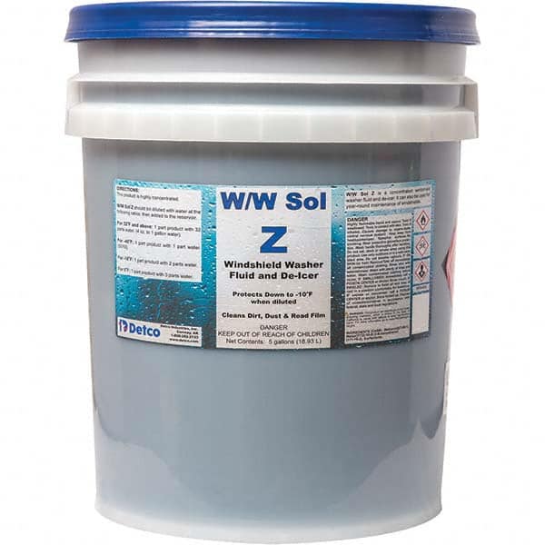 Detco - Automotive Cleaners & Degreaser Type: Windshield Washer Fluid Container Size: 5 Gal. - First Tool & Supply