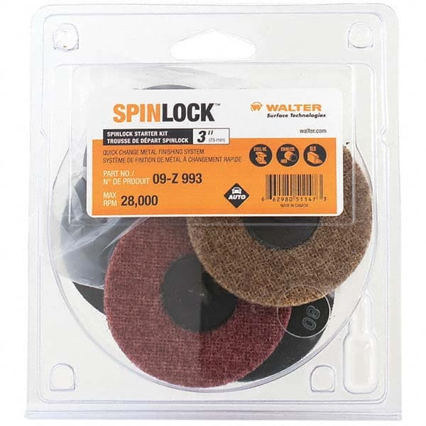 WALTER Surface Technologies - Flap Wheel Kits Abrasive Type: Coated; Non-Woven Abrasive Material: Aluminum Oxide - First Tool & Supply