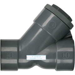 Hayward - Check Valves; Design: Y-Pattern ; Tube Outside Diameter (mm): 50.800 ; Pipe Size (Inch): 2 ; Tube Outside Diameter (Inch): 2 ; End Connections: Flanged ; Material: PVC - Exact Industrial Supply