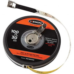 Keson - 100' x 1/2" White Blade Tape Measure - First Tool & Supply