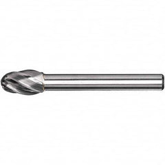 Precision Twist Drill - 3/8" Cut Diam, 1/4" Shank Diam, Carbide Aluma Cut Oval Burr - First Tool & Supply