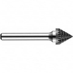 Precision Twist Drill - 1/8" Cut Diam, 1/8" Shank Diam, Carbide Double Cut 60° Angle Burr - First Tool & Supply