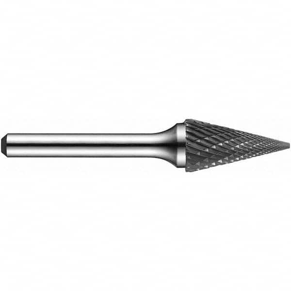 Precision Twist Drill - 1/4" Cut Diam, 1/8" Shank Diam, Carbide Double Cut Cone Burr - First Tool & Supply