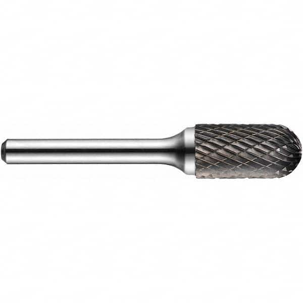 Precision Twist Drill - 1/8" Cut Diam, 1/8" Shank Diam, Carbide Double Cut Cylinder Ball End Burr - First Tool & Supply