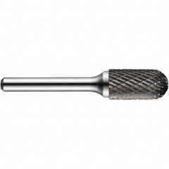 Precision Twist Drill - 1/4" Cut Diam, 1/4" Shank Diam, Carbide Double Cut Ball Burr - First Tool & Supply