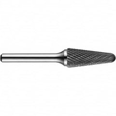 Precision Twist Drill - 1/8" Cut Diam, 1/8" Shank Diam, Carbide Double Cut Conical Radius End Burr - First Tool & Supply