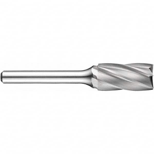 Precision Twist Drill - 1/2" Cut Diam, 1/4" Shank Diam, Carbide Aluma Cut Cylinder Burr with End Cut - First Tool & Supply