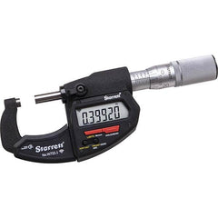 Starrett - Electronic Outside Micrometers Minimum Measurement (Decimal Inch): 0 Minimum Measurement (mm): 0 - First Tool & Supply