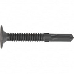 1/4, Flat Head, Phillips Drive, 4″ OAL, #4 Point, Self Drilling Screw Carbon Steel, Gray StalGard Finish