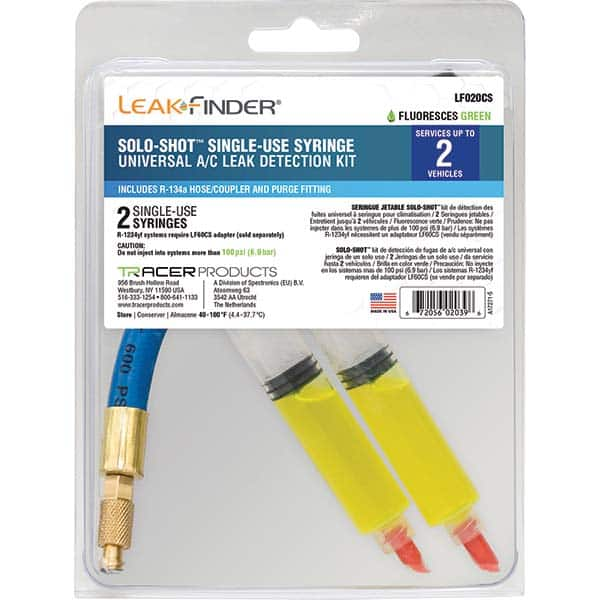 Leak Finder - Automotive Leak Detection Kits Type: A/C Dye Injection Kit Applications: A/C Systems - First Tool & Supply