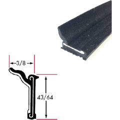 Fairchild Industries - Automotive Replacement Parts; Type: Belt Weatherstrip ; Application: Beltline Without Stainless Steel Bead Rigid Flocked Lining Rubber Covered, 48 In. - Exact Industrial Supply