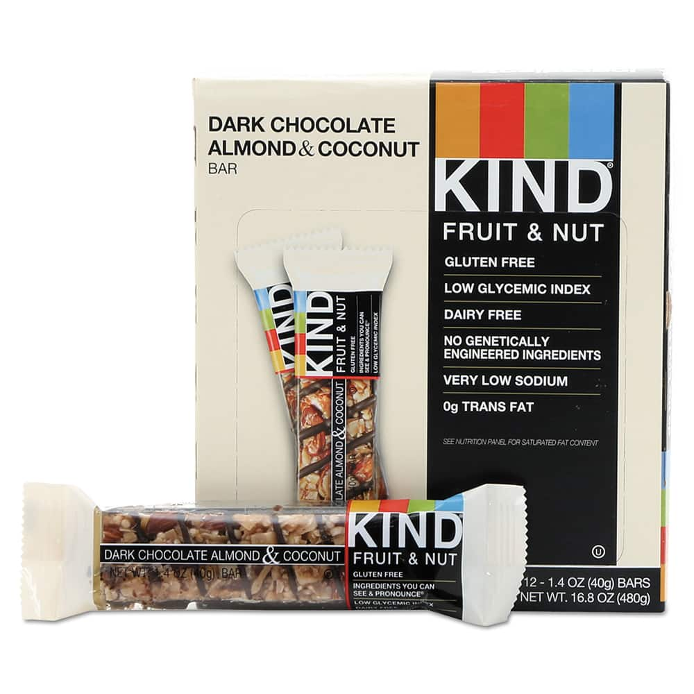 KIND - Snacks, Cookies, Candy & Gum; Breakroom Accessory Type: Nutrition Bar ; Breakroom Accessory Description: Food-Nutrition Bar - Exact Industrial Supply