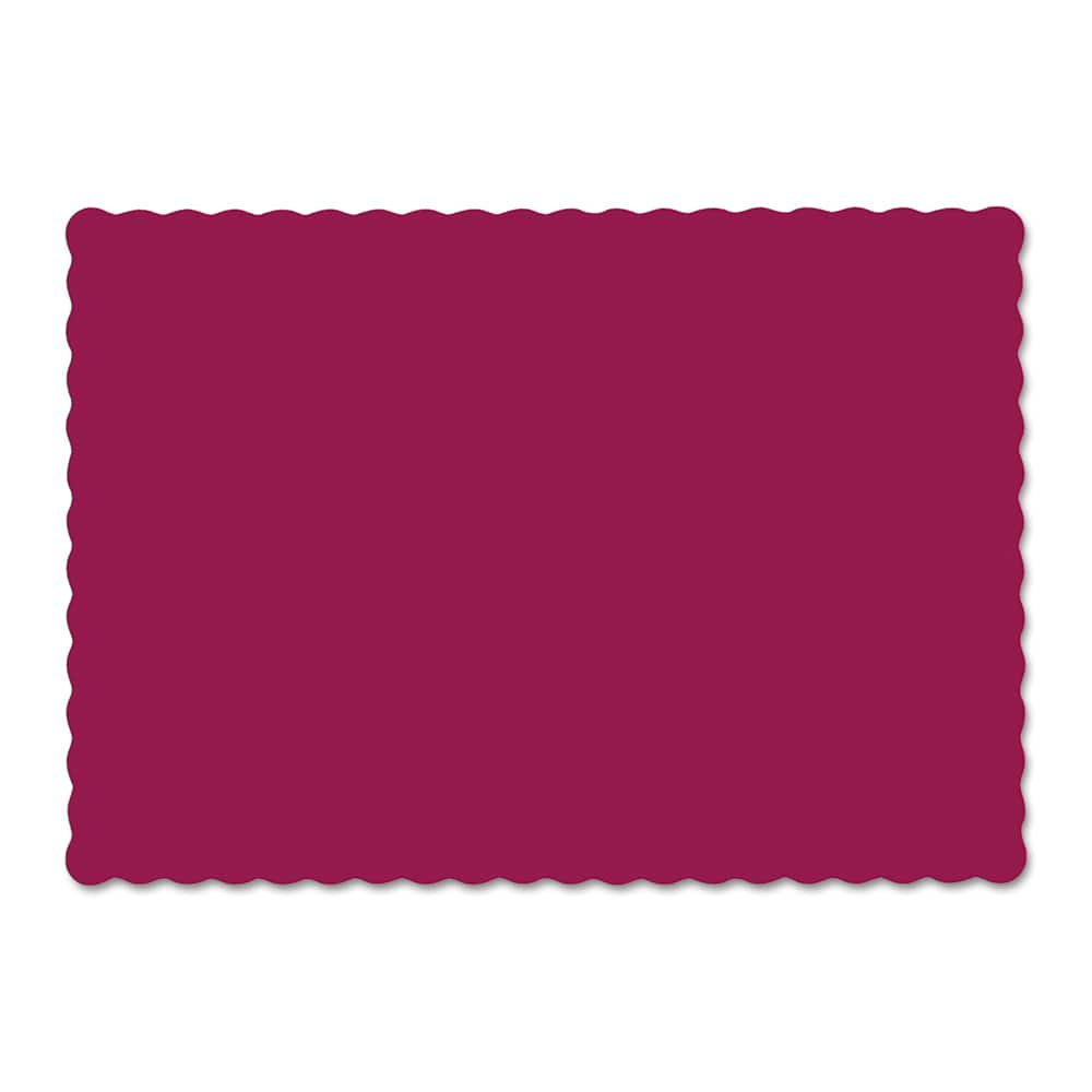 Hoffmaster - Paper & Plastic Cups, Plates, Bowls & Utensils; Breakroom Accessory Type: Tray Mat ; Breakroom Accessory Description: Mats-Tableware Placemat ; Color: Burgundy - Exact Industrial Supply