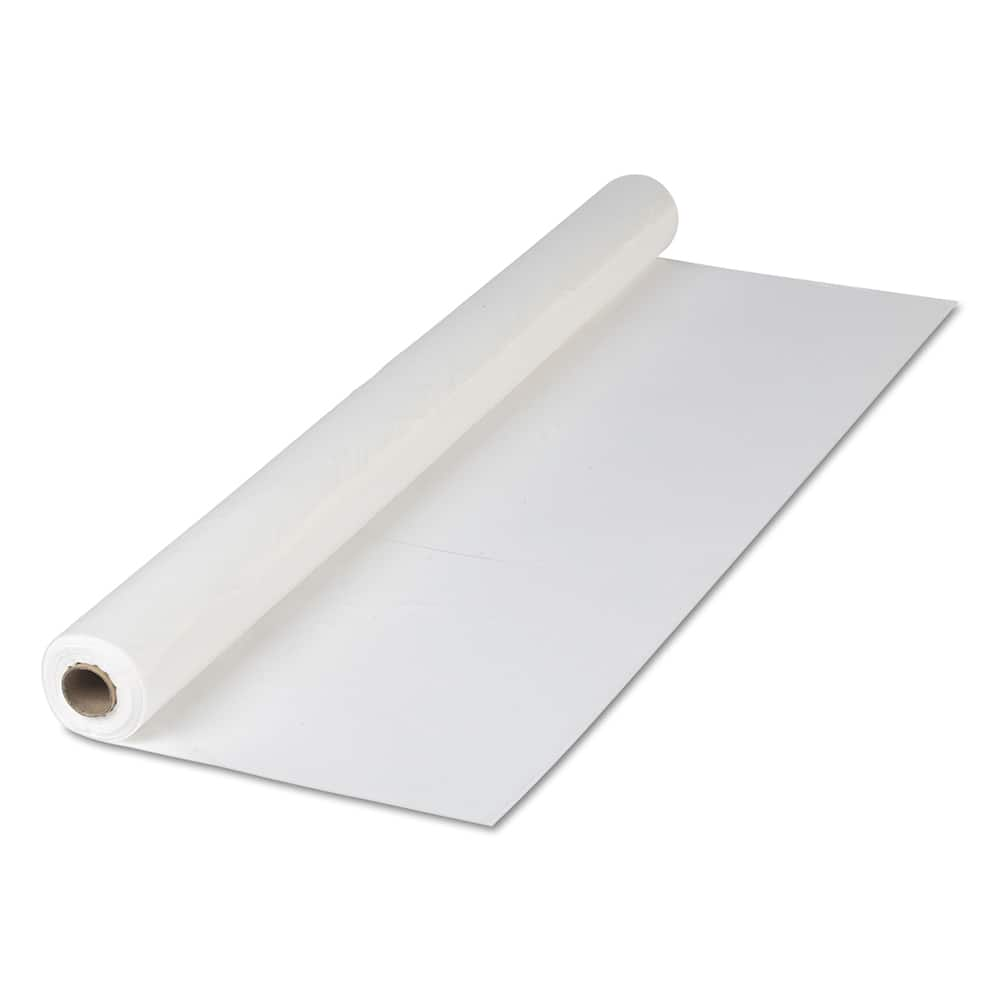 Hoffmaster - Tablecloths; Type: Table Roll ; Color: White ; Width (Inch): 40 ; Length (Inch): 3600 ; Length (Feet): 300.000 ; Material: Plastic - Exact Industrial Supply