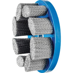 PFERD - Disc Brushes; Outside Diameter (Inch): 6 ; Grit: 80 ; Abrasive Material: Silicon Carbide ; Brush Type: Crimped ; Connector Type: Arbor ; Arbor Hole Size (Inch): 7/8 - Exact Industrial Supply