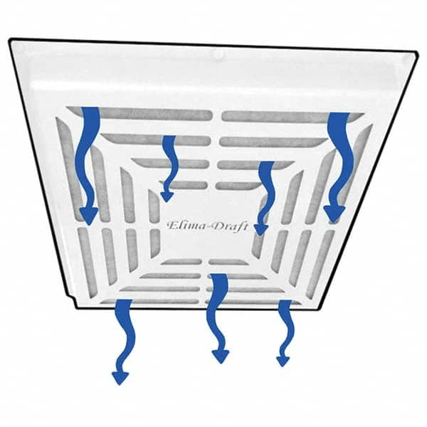 Elima-Draft - Registers & Diffusers Type: Ceiling Diffuser Cover Style: Filtration Cover - First Tool & Supply