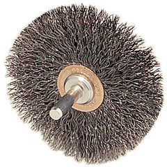 2-1/2″ Stem-Mounted Crimped Wire Wheel, .014″ Steel Fill, 1/4″ Stem - First Tool & Supply