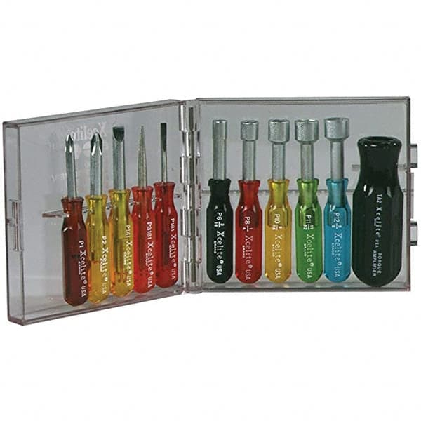 Xcelite - Screwdriver Sets Screwdriver Types Included: Nut Drivers; Phillips; Slotted Number of Pieces: 11 - First Tool & Supply