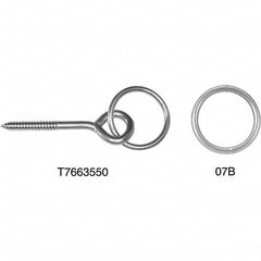 Campbell - Welding Rings; Inside Diameter (Inch): 2-1/2 ; Load Capacity (Lb.): 200 ; Material: Steel ; Finish/Coating: Zinc Plated - Exact Industrial Supply