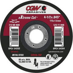 CGW Abrasives - Cutoff Wheels Tool Compatibility: Angle Grinders Wheel Diameter (Inch): 6 - First Tool & Supply