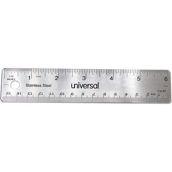 UNIVERSAL - Steel Rules Length (Inch): 6" Material: Stainless Steel - First Tool & Supply