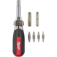 Milwaukee Tool - Bit Screwdrivers Type: Multi-Bit Screwdriver Tip Type: Phillips ; Square; Slotted - First Tool & Supply