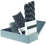 29 Pc. HSS Black Oxide Range 1/16-1/2 x 64Ths-Taper Length Drill Set-Metal Index - First Tool & Supply