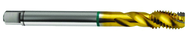 7/16-20 2B 3-Flute Cobalt Green Ring Semi-Bottoming 40 degree Spiral Flute Tap-TiN - First Tool & Supply