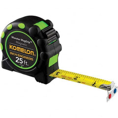 Komelon - 25' x 1" Yellow Blade Tape Measure - First Tool & Supply